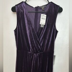 Elegant Nordstrom Deep Purple Velvet Maxi Dress
